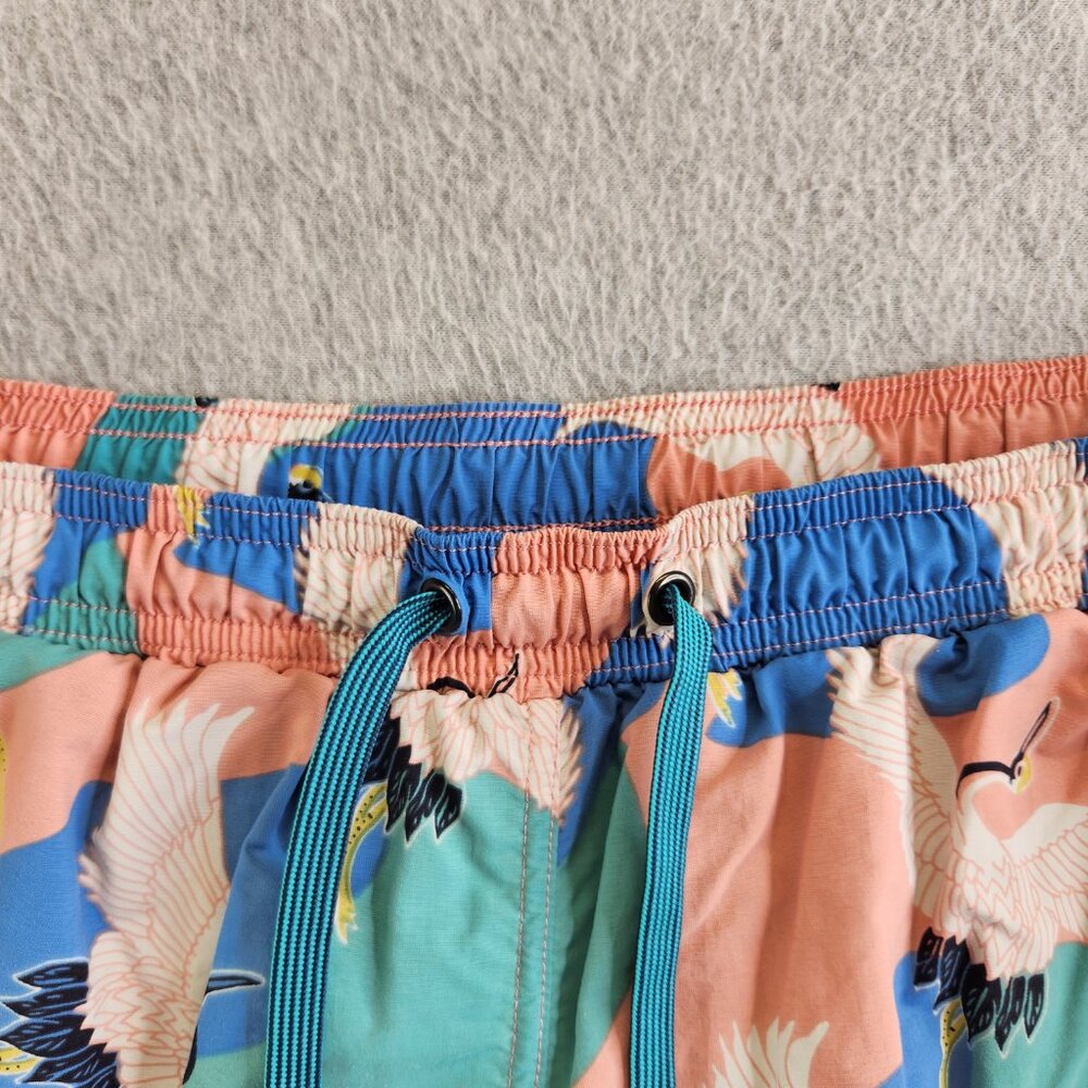 Saxx Swim Trunks Mens XXL Swan Print Cannonball 2N1 Ballpark Pouch Shorts - Picture 2 of 15